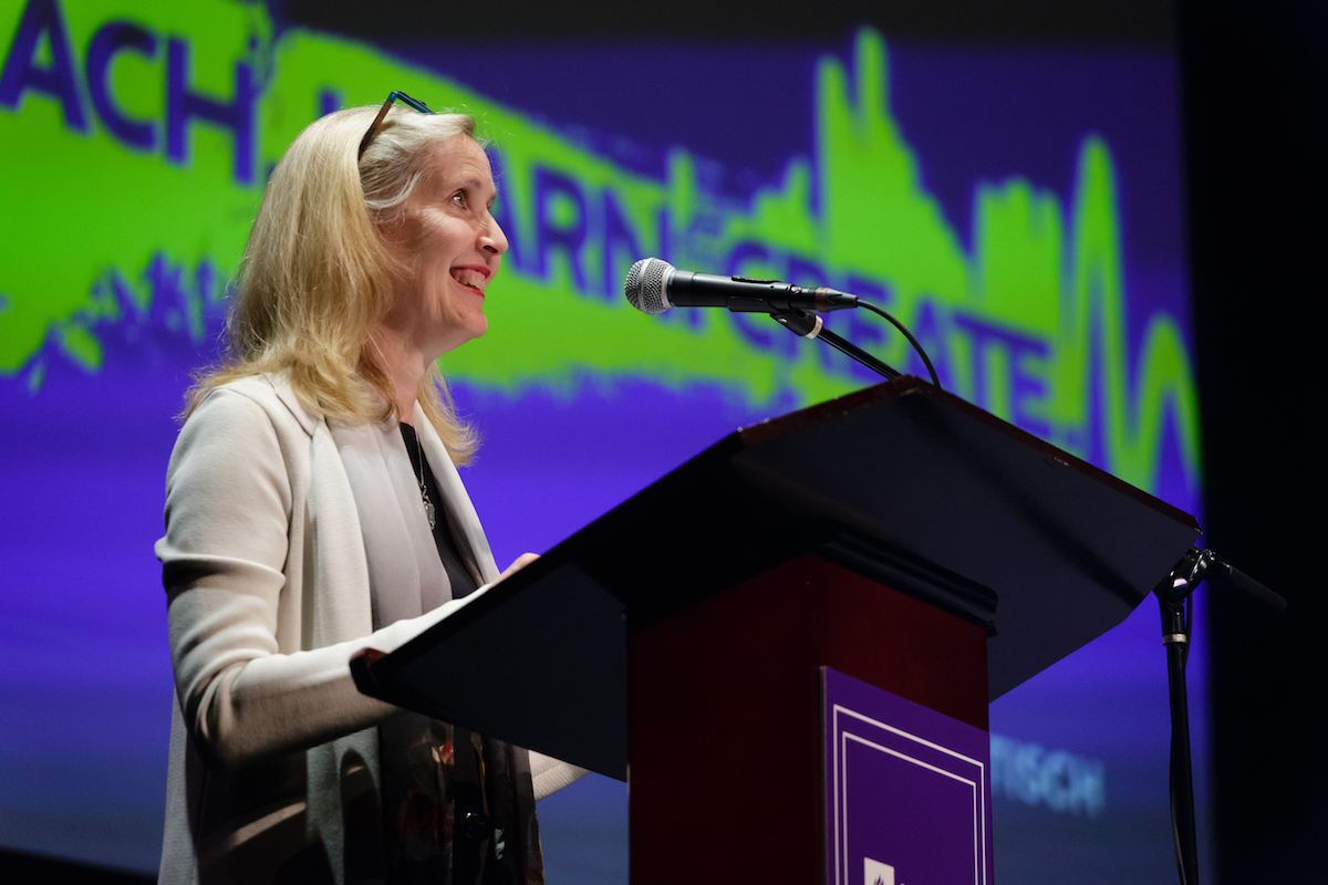 Dean Allyson Green welcomes students to Tisch School of the Arts